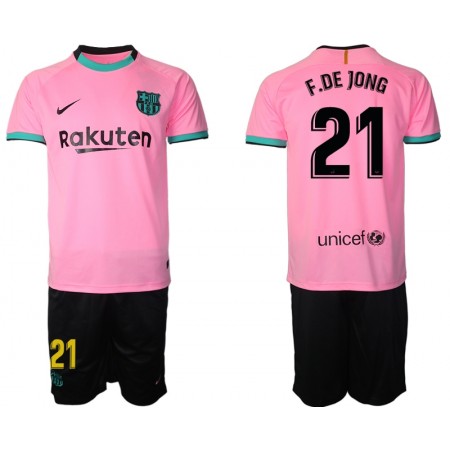 Billiga Fotbollströjor FC Barcelona Frenkie de Jong 21 Barn Tredje tröja 2020/21 Kortärmad